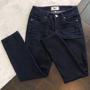PAIGE | Peg super skinny dark denim jeans